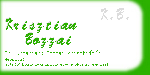 krisztian bozzai business card